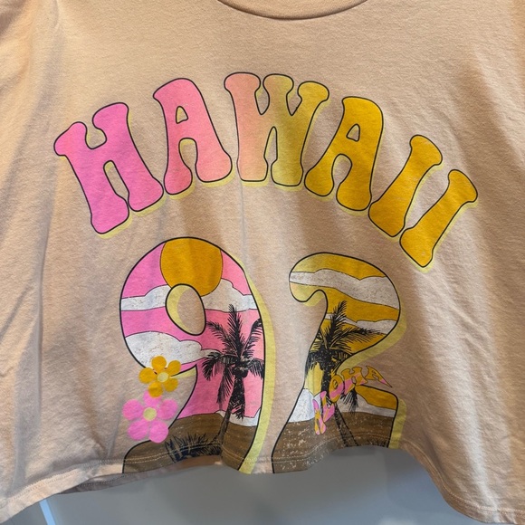 Wild Fable Hawaii Cropped Graphic T-Shirt - Tan - Picture 3 of 7